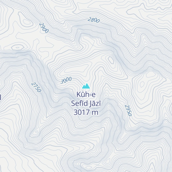 Map of Kūh-e Sefīd Jāzī