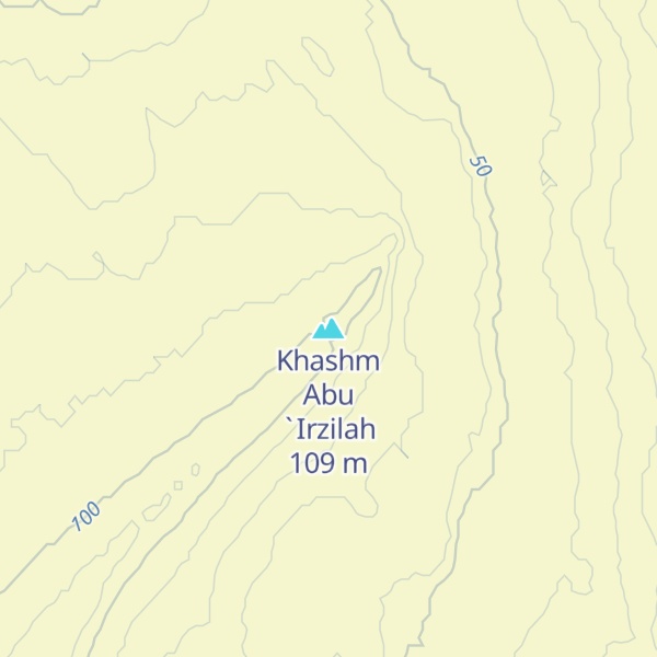 Map of Khashm Abu `Irzilah