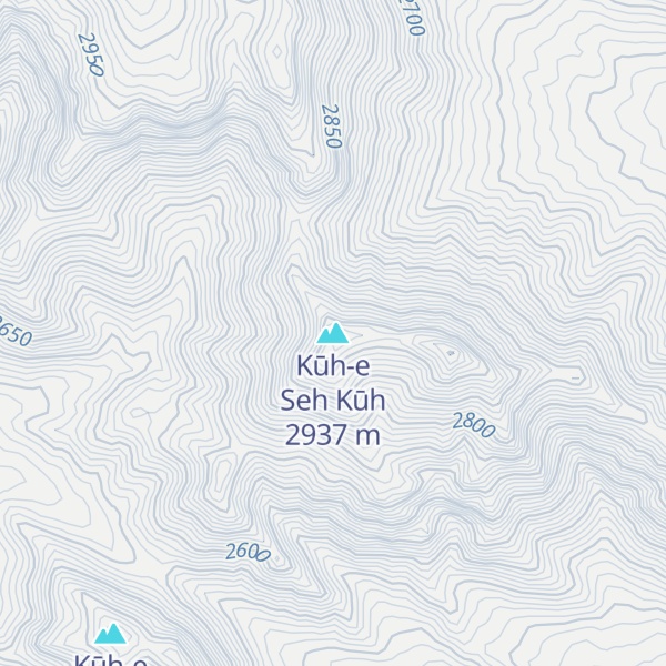 Map of Kūh-e Seh Kūh