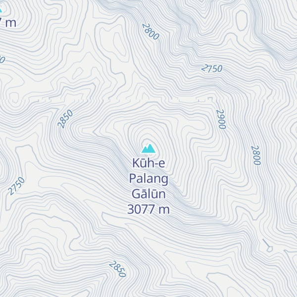Map of Kūh-e Palang Gālūn