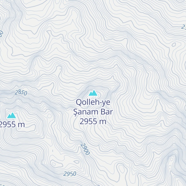 Map of Qolleh-ye Şanam Bar