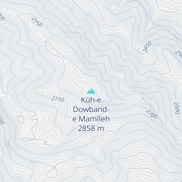 Map of Kūh-e Dowband-e Mamīleh
