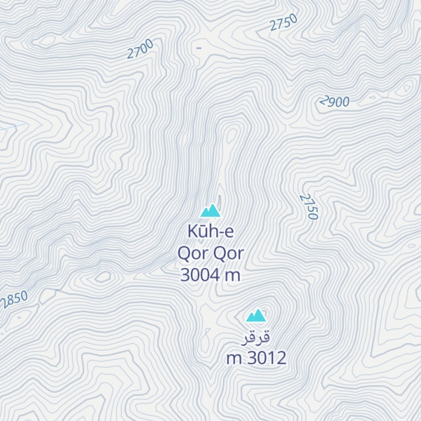 Map of Kūh-e Qor Qor