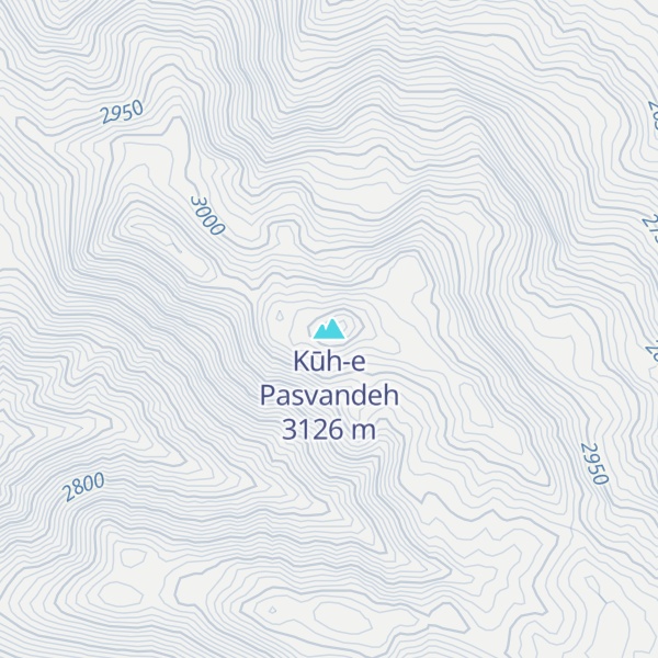 Map of Kūh-e Pasvandeh