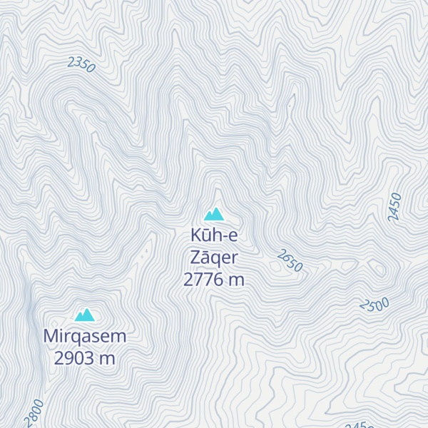 Map of Kūh-e Zāqer
