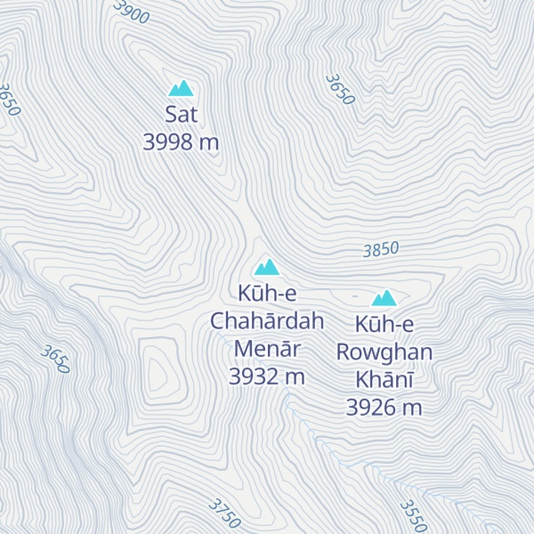 Map of Kūh-e Chahārdah Menār