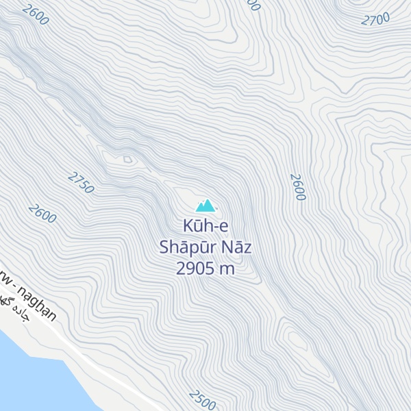 Map of Kūh-e Shāpūr Nāz