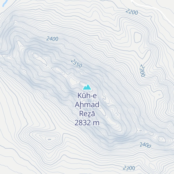 Map of Kūh-e Aḩmad Reẕā