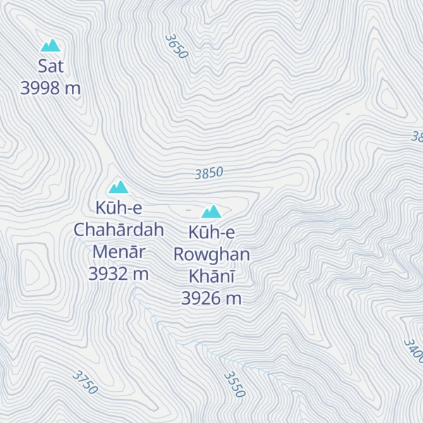 Map of Kūh-e Rowghan Khānī