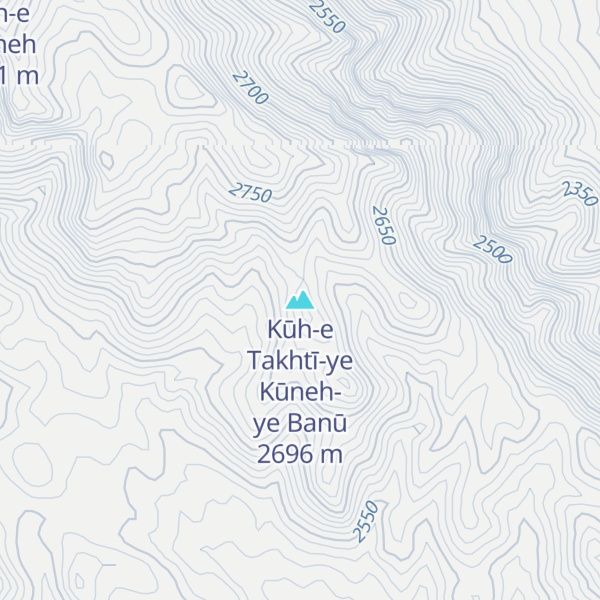 Map of Kūh-e Takhtī-ye Kūneh-ye Banū