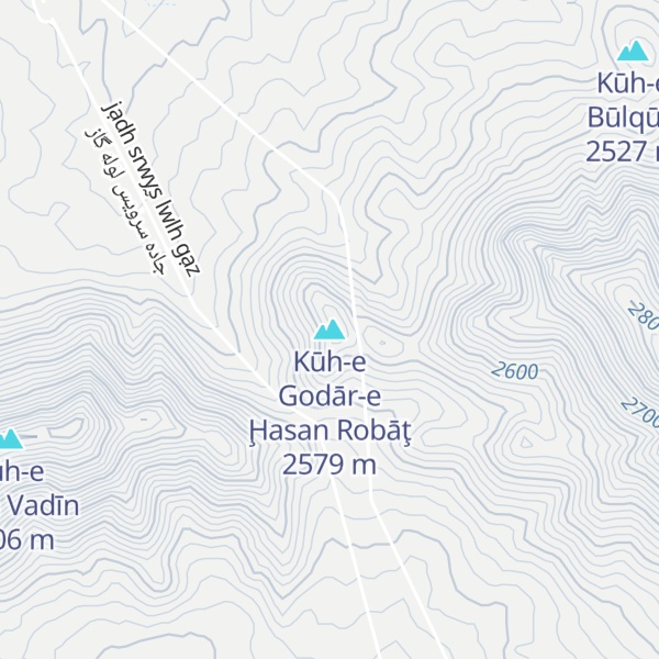 Map of Kūh-e Godār-e Ḩasan Robāţ