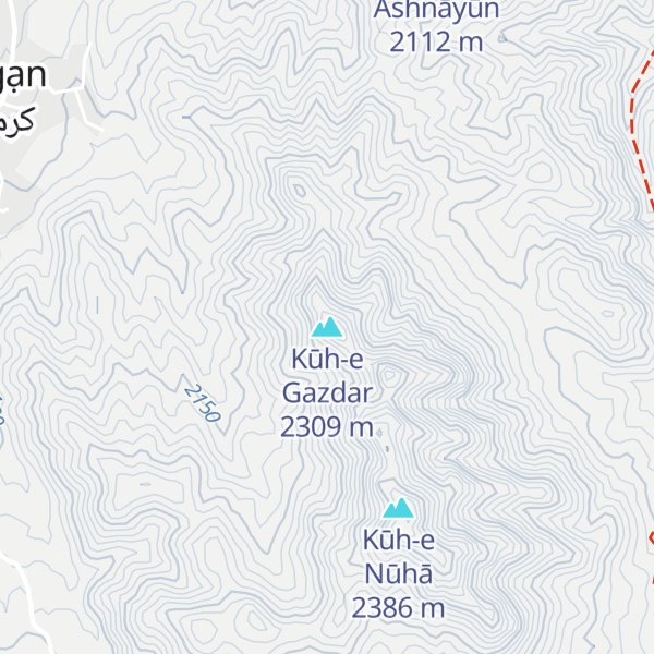 Map of Kūh-e Gazdar