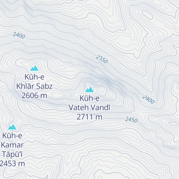 Map of Kūh-e Vateh Vandī