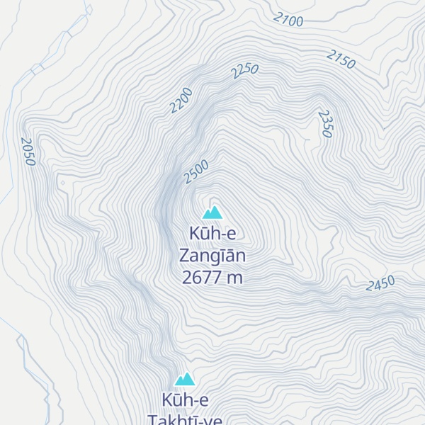 Map of Kūh-e Zangīān