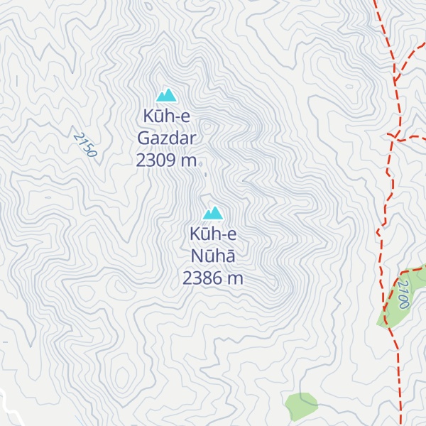 Map of Kūh-e Nūhā