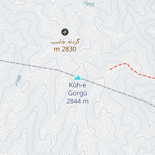 Map of Kūh-e Gorgū