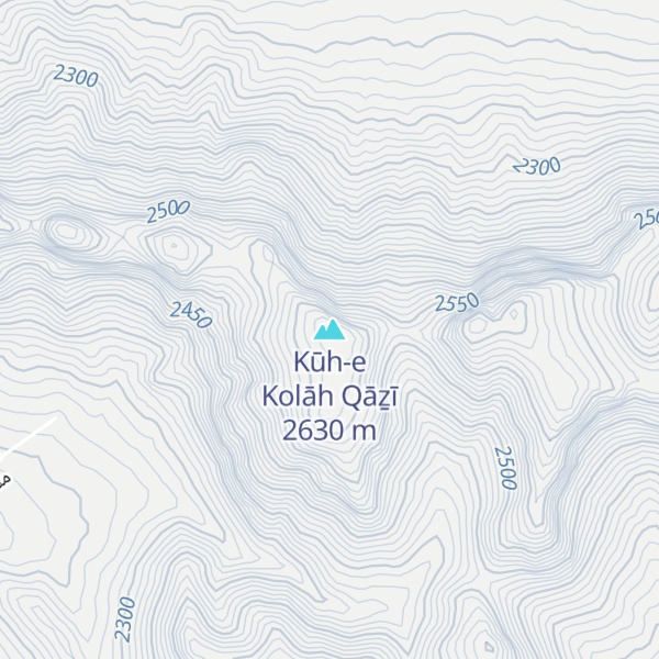 Map of Kūh-e Kolāh Qāẕī