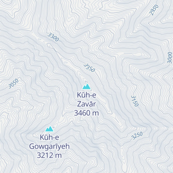 Map of Kūh-e Zavār
