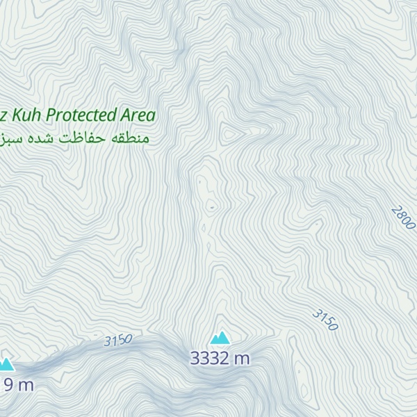 Map of Kūh-e Tang Shīsheh