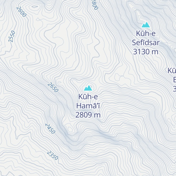 Map of Kūh-e Hamā’ī