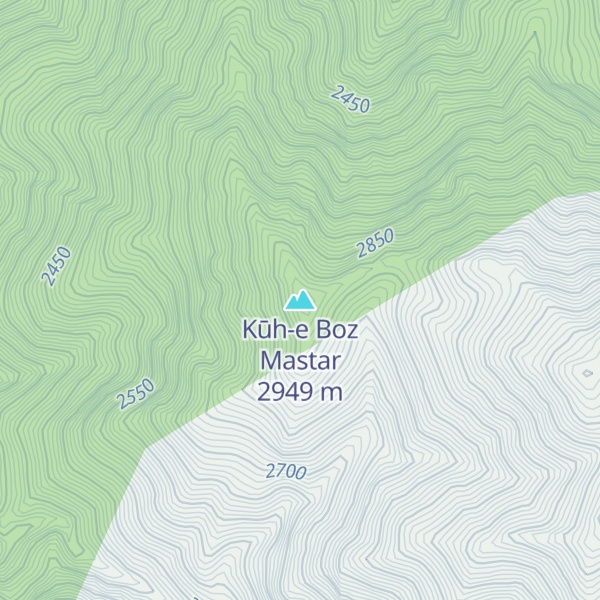 Map of Kūh-e Boz Mastar