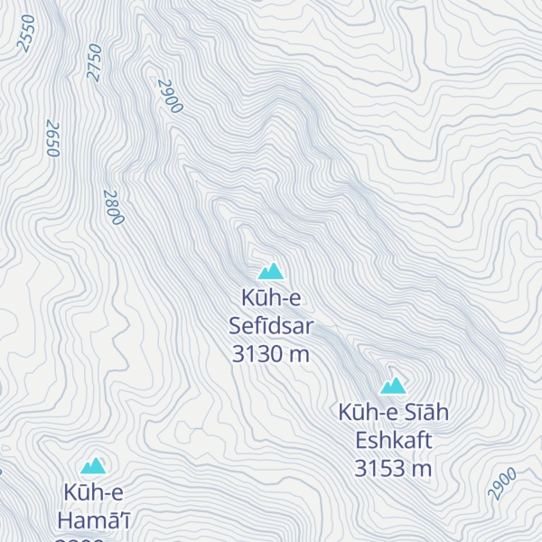 Map of Kūh-e Sefīdsar