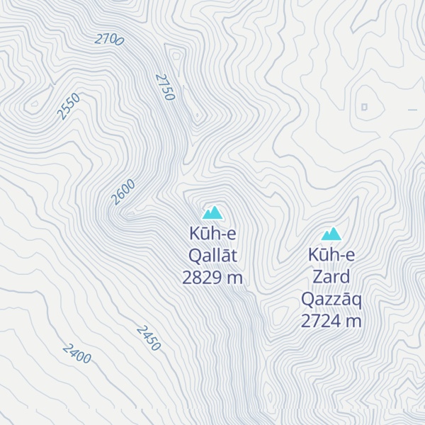 Map of Kūh-e Qallāt