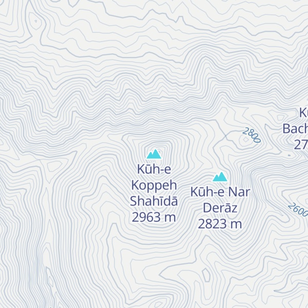 Map of Kūh-e Koppeh Shahīdā
