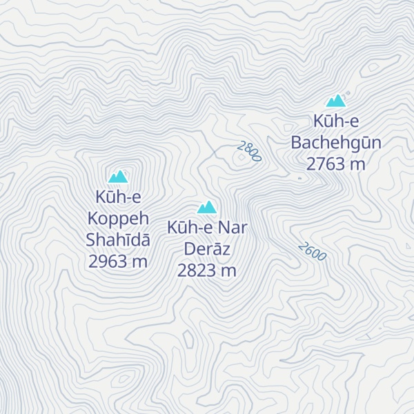 Map of Kūh-e Nar Derāz