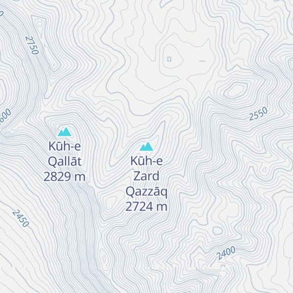 Map of Kūh-e Zard Qazzāq