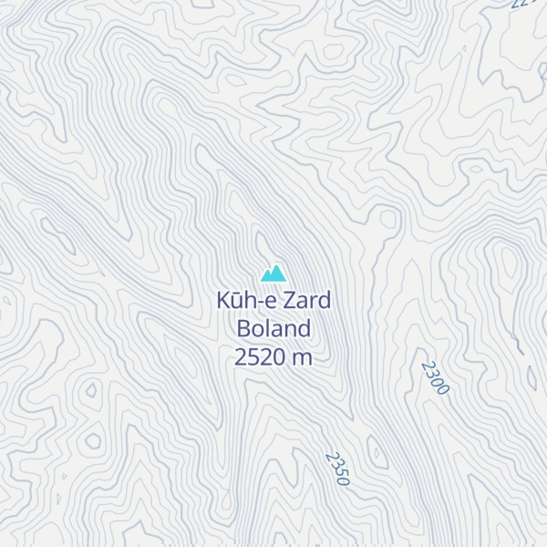 Map of Kūh-e Zard Boland
