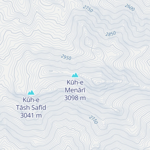 Map of Kūh-e Menārī