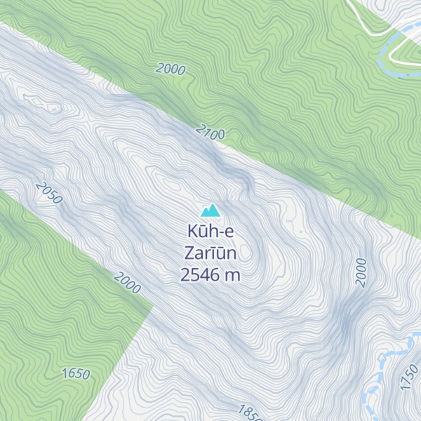 Map of Kūh-e Zarīūn