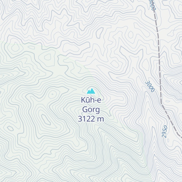 Map of Kūh-e Gorg