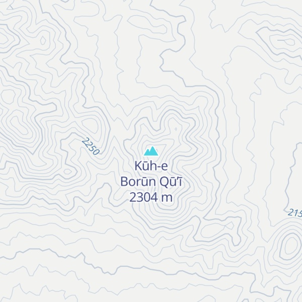 Map of Kūh-e Borūn Qū’ī