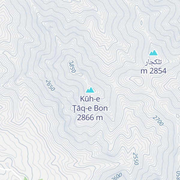 Map of Kūh-e Ţāq-e Bon