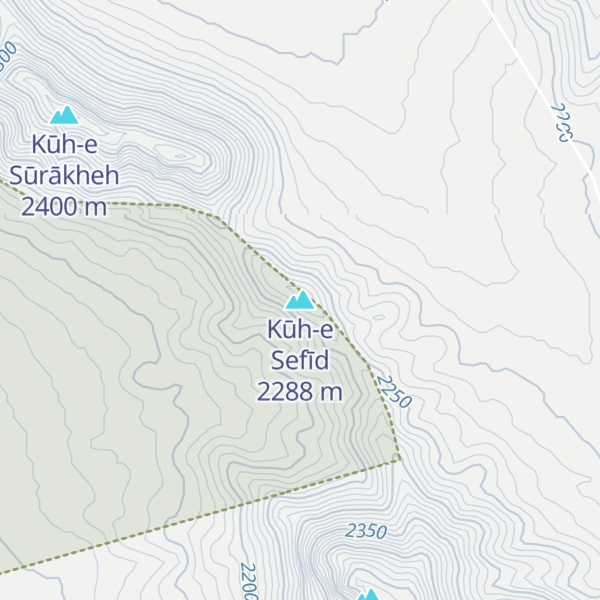 Map of Kūh-e Sefīd