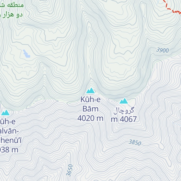Map of Kūh-e Bām