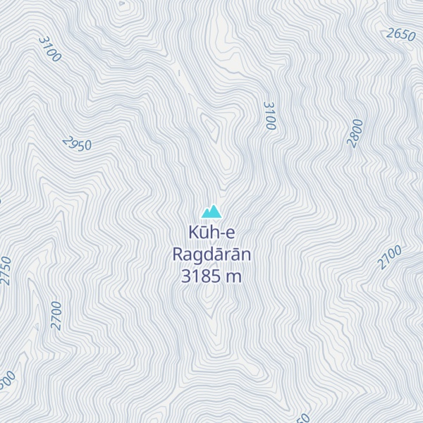 Map of Kūh-e Ragdārān