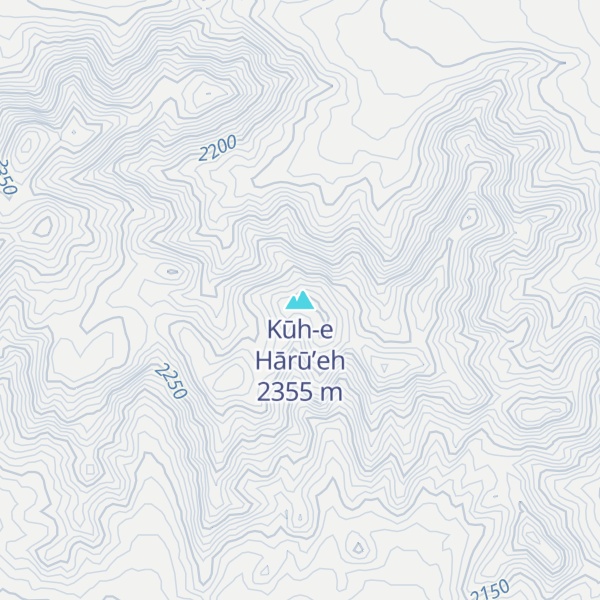 Map of Kūh-e Hārū’eh