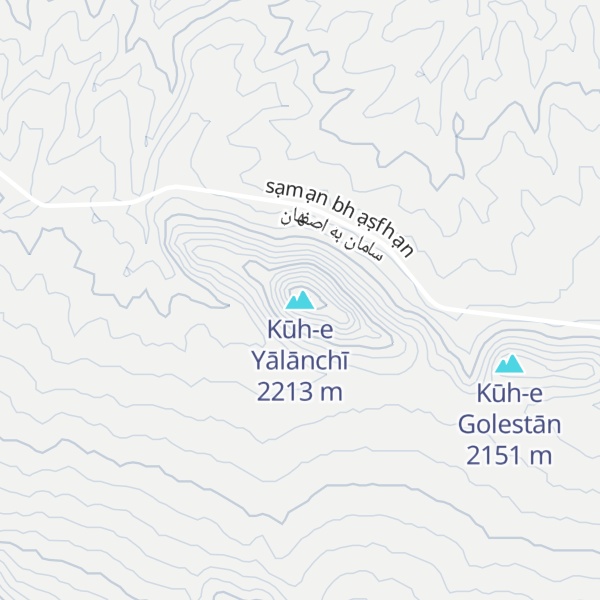 Map of Kūh-e Yālānchī
