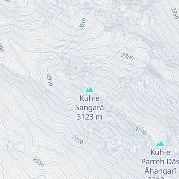 Map of Kūh-e Sangarā
