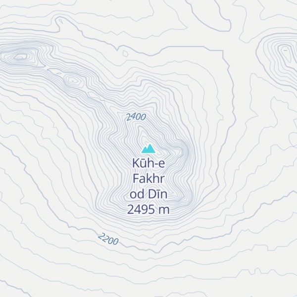 Map of Kūh-e Fakhr od Dīn