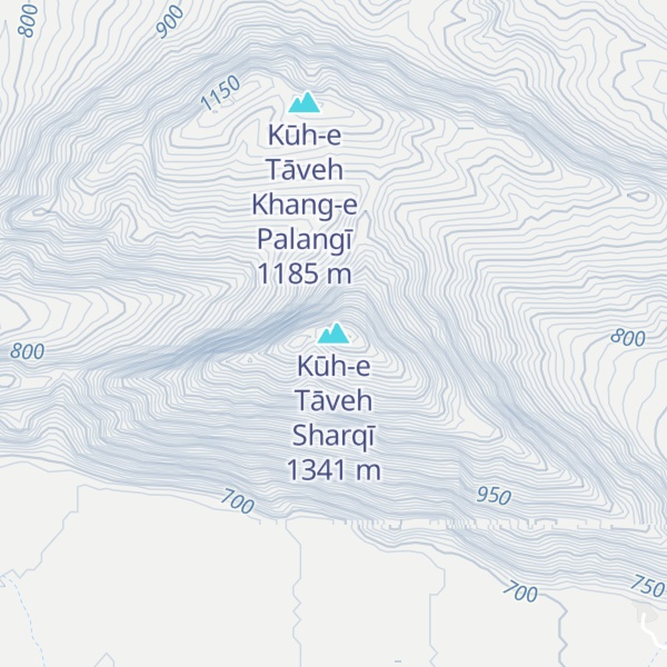 Map of Kūh-e Tāveh Sharqī