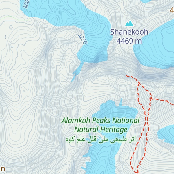 Map of Kūh-e Vīrān Kūh