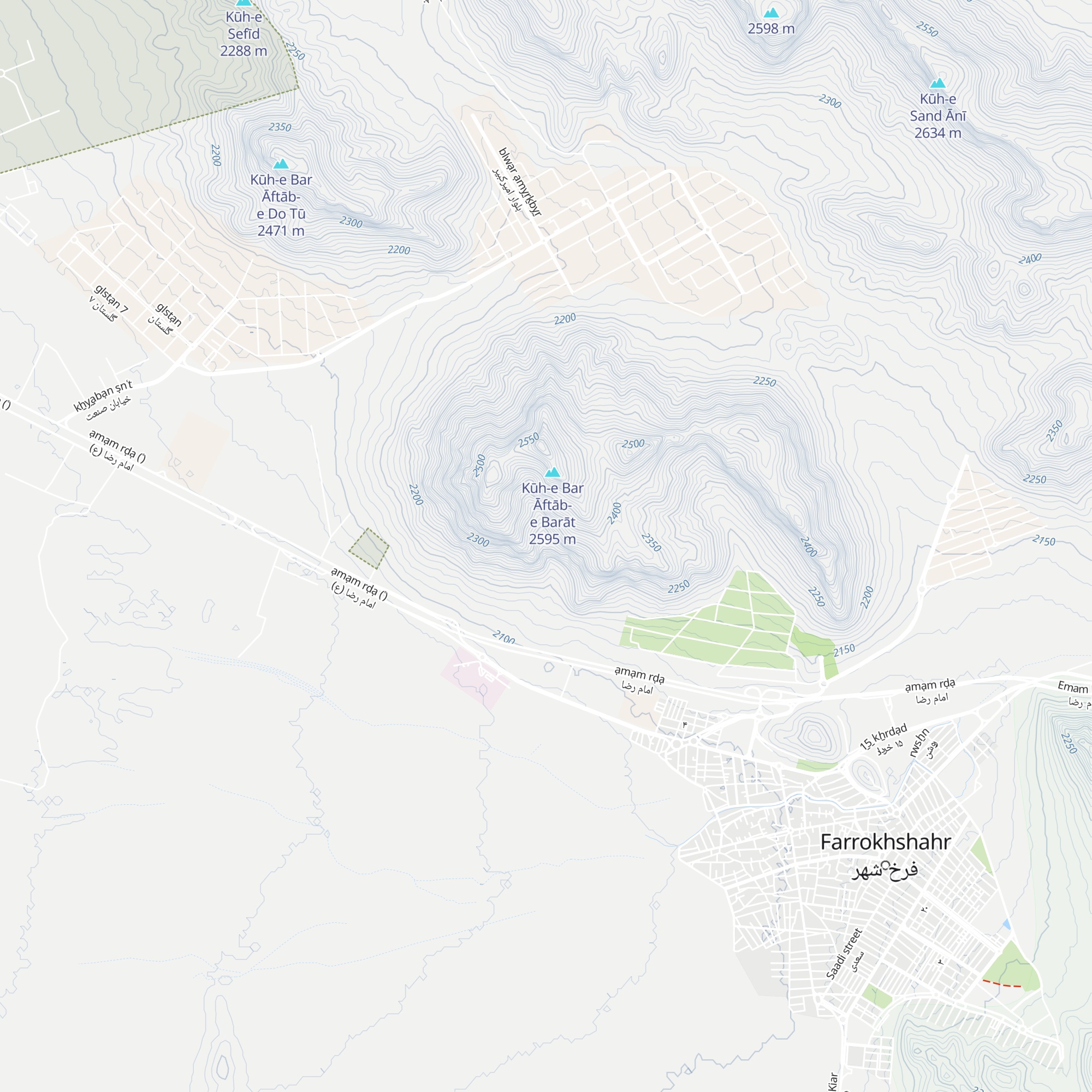 سایت صخره نوردی فرخ شهر map