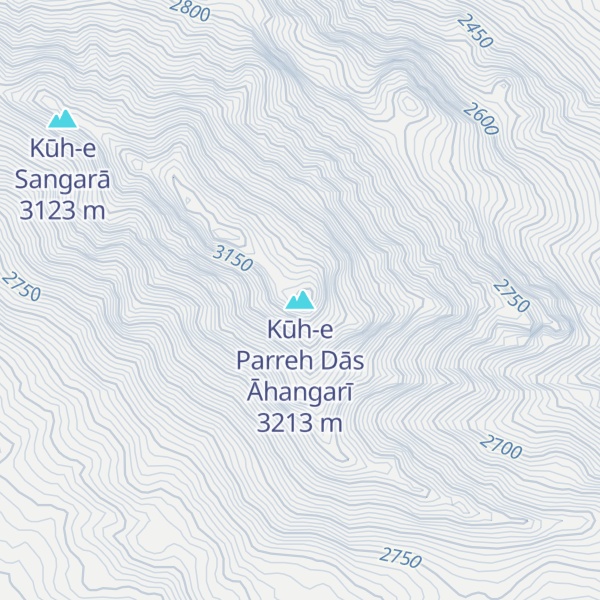 Map of Kūh-e Parreh Dās Āhangarī