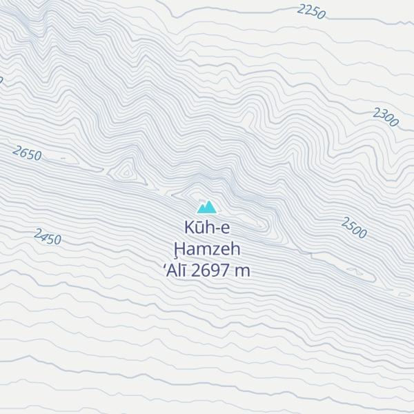 Map of Kūh-e Ḩamzeh ‘Alī