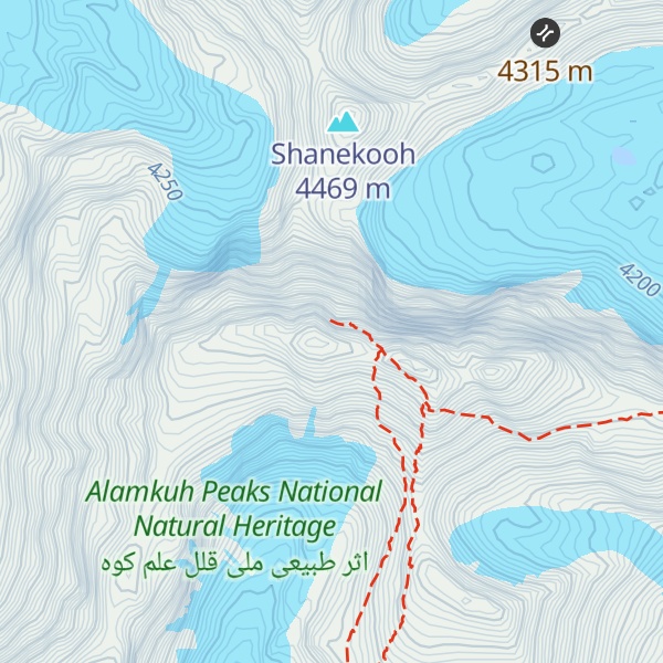 Map of Alam-Kouh