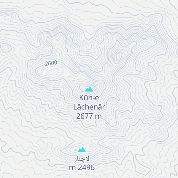 Map of Kūh-e Lāchenār